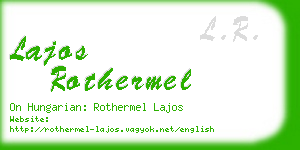 lajos rothermel business card